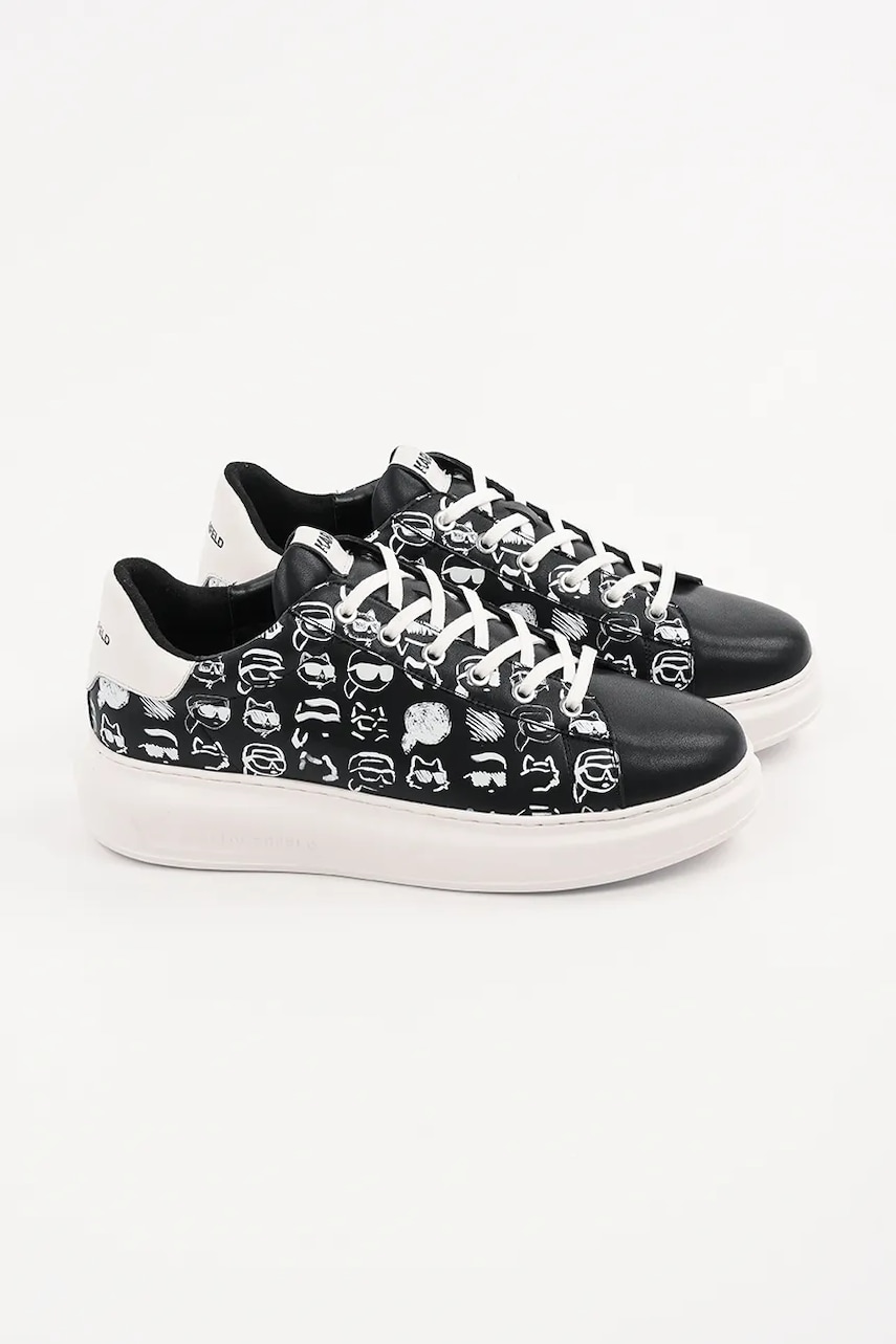Кожаные кроссовки Karl Lagerfeld KAPRI MENS мужские цвет чёрный KL52512T Кожаные кроссовки Karl Lagerfeld KAPRI MENS мужские цвет чёрный KL52512T