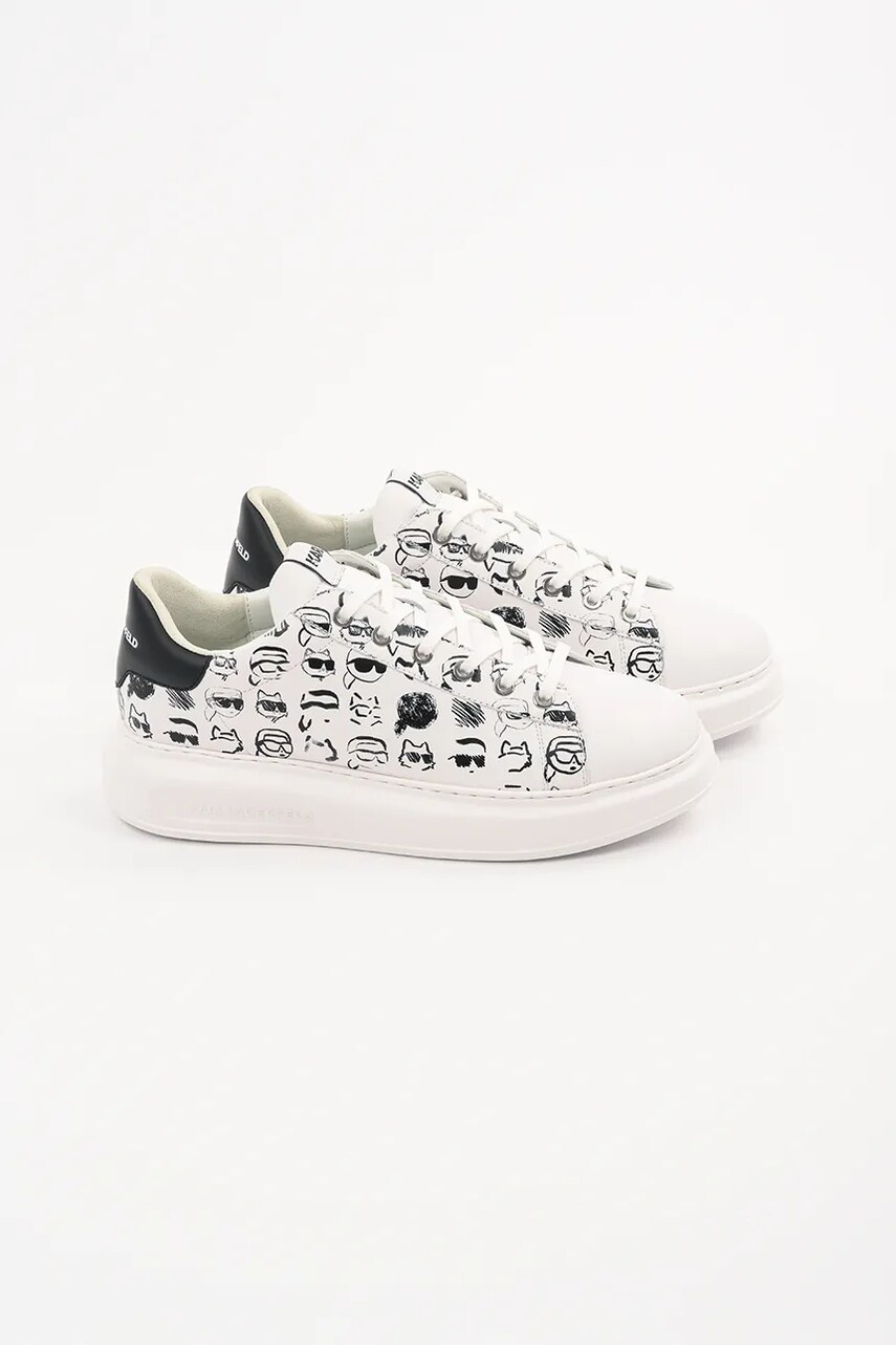 Кожаные кроссовки Karl Lagerfeld KAPRI MENS мужские цвет белый KL52512T Кожаные кроссовки Karl Lagerfeld KAPRI MENS мужские цвет белый KL52512T