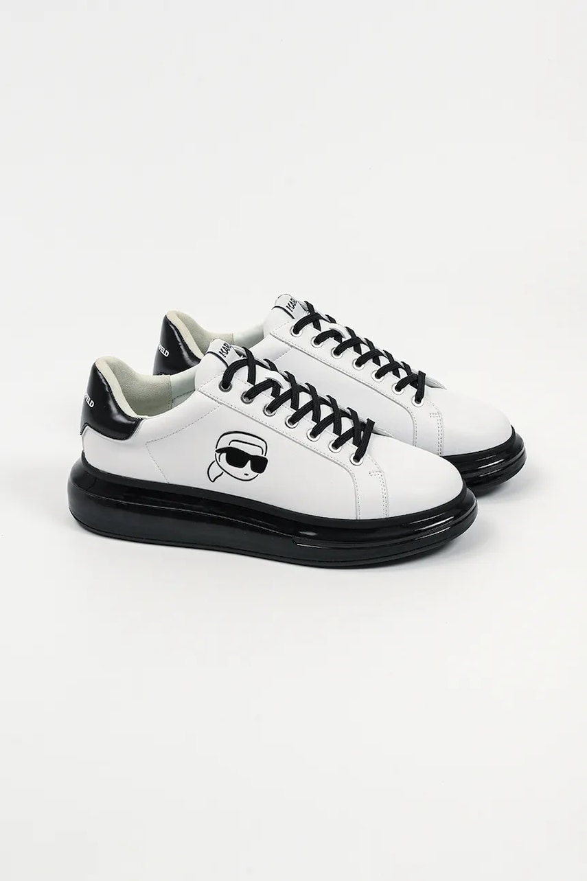 Кожаные кроссовки Karl Lagerfeld KAPRI KUSHION мужские цвет белый KL52630N Кожаные кроссовки Karl Lagerfeld KAPRI KUSHION мужские цвет белый KL52630N