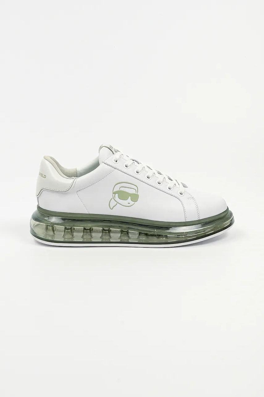 Karl Lagerfeld sneakers din piele KAPRI KUSHION barbati, culoarea alb, KL52630N Karl Lagerfeld sneakers din piele KAPRI KUSHION barbati, culoarea alb, KL52630N