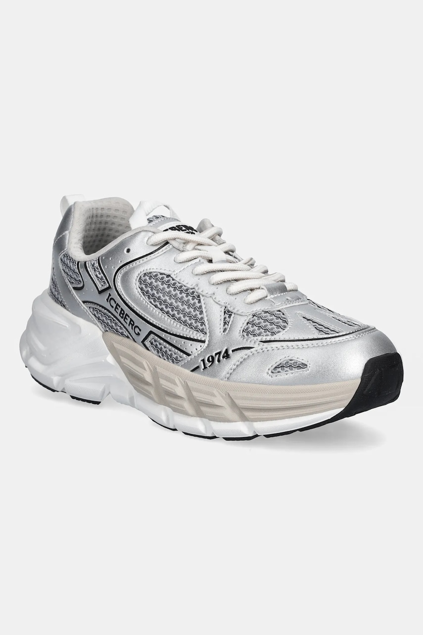 Iceberg sneakers ICB-ONE bărbați, culoarea argintiu, IU17060O
