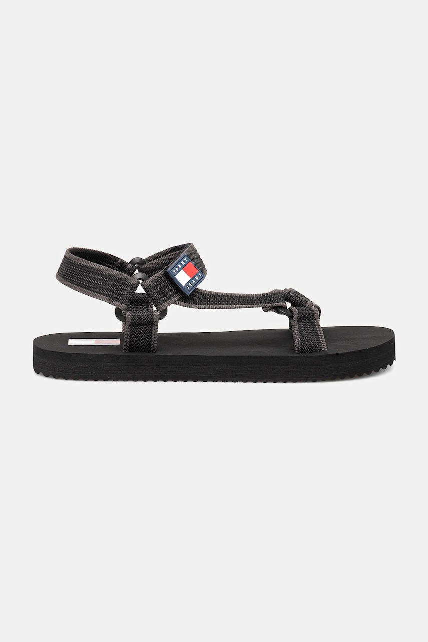 Сандалии Tommy Jeans CASUAL SANDAL мужские цвет серый EM0EM01563 Сандалии Tommy Jeans CASUAL SANDAL мужские цвет серый EM0EM01563