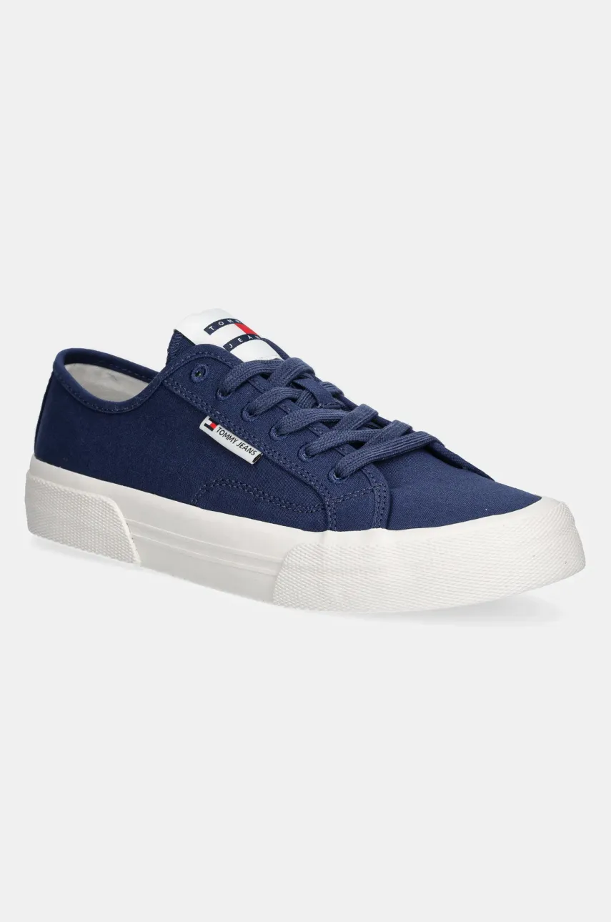 Levně Tenisky Tommy Jeans LACE UP CANVAS COLOR tmavomodrá barva, EM0EM01543