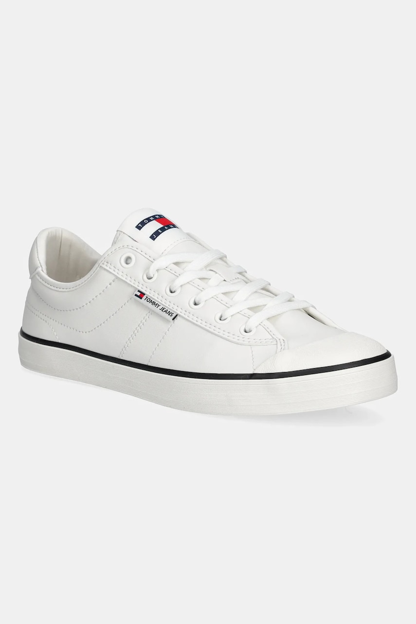 Tommy Jeans teniși VULCANIZED BUMPER culoarea alb, EM0EM01545 Tommy Jeans teniși VULCANIZED BUMPER culoarea alb, EM0EM01545