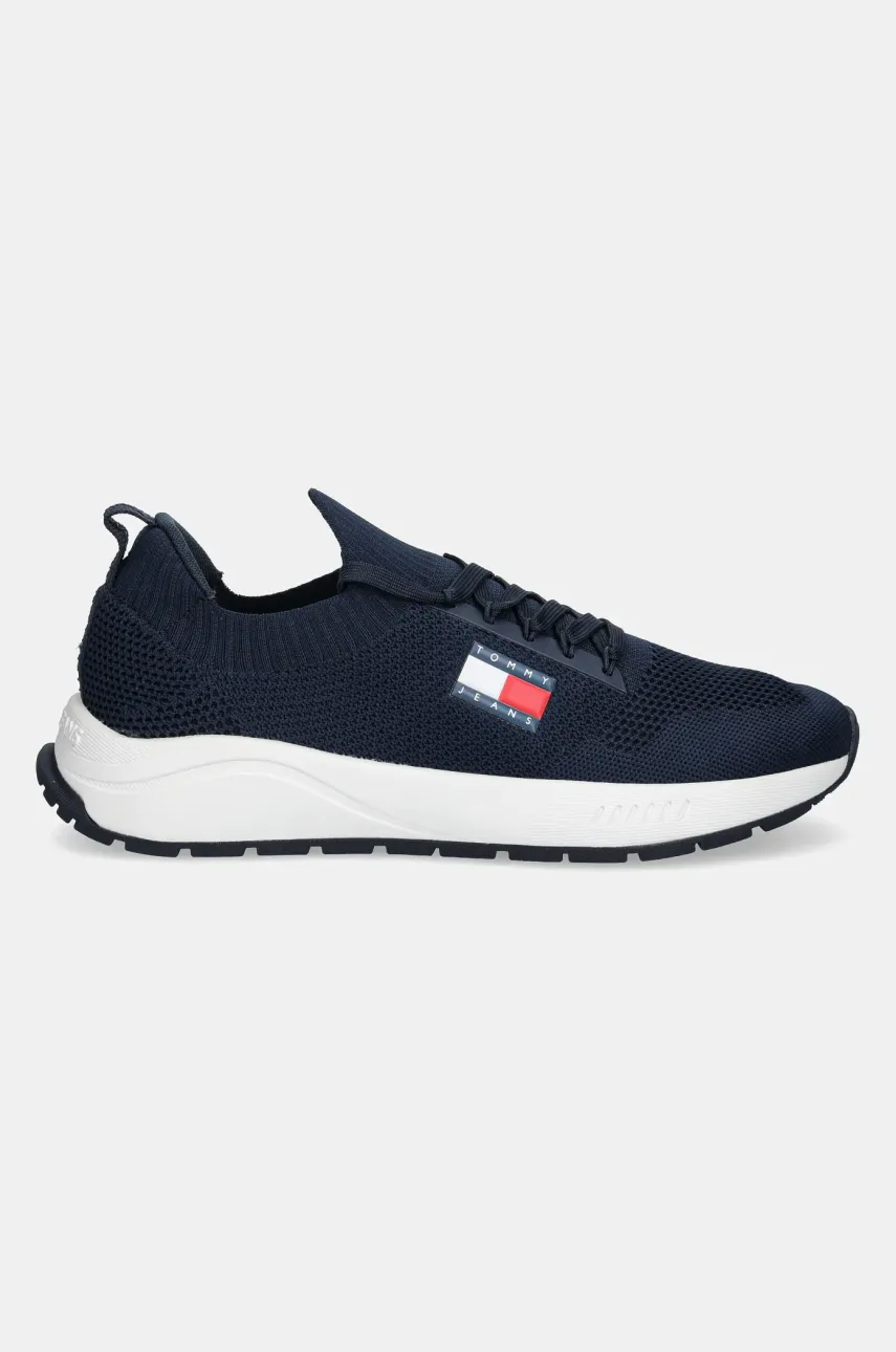 Кроссовки Tommy Jeans RUNNER KNTITTED мужские цвет синий EM0EM01555 Кроссовки Tommy Jeans RUNNER KNTITTED мужские цвет синий EM0EM01555