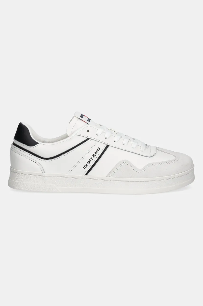 Кроссовки Tommy Jeans THE GREENWICH LEATHER цвет белый EM0EM01571 Кроссовки Tommy Jeans THE GREENWICH LEATHER цвет белый EM0EM01571