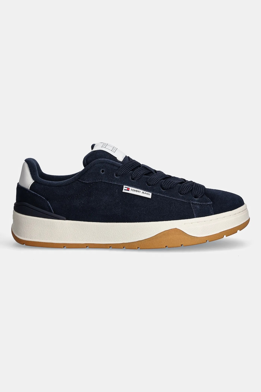 Замшевые кроссовки Tommy Jeans SKATER SNEAKER цвет синий EM0EM01607 Замшевые кроссовки Tommy Jeans SKATER SNEAKER цвет синий EM0EM01607