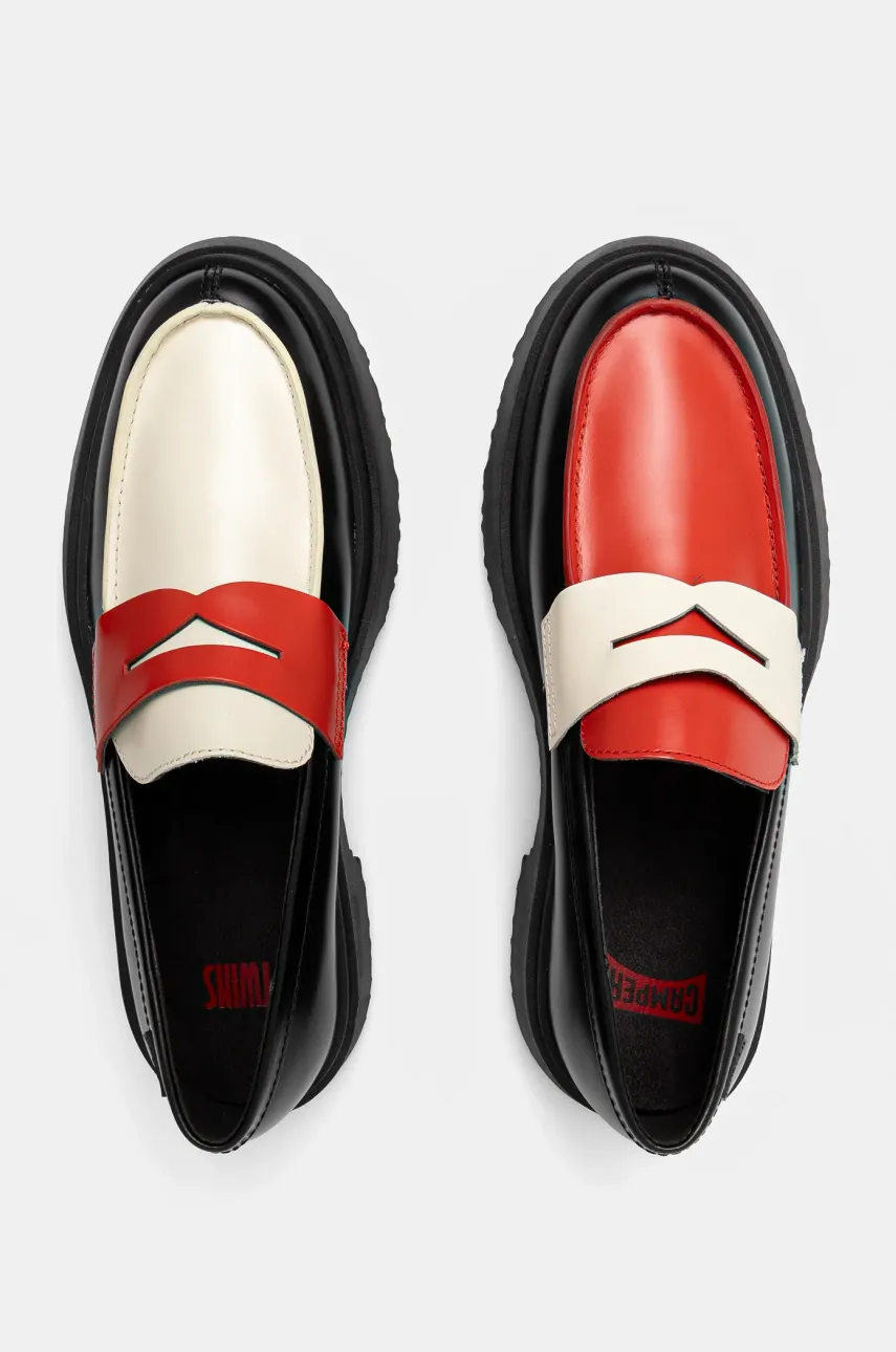 Camper mocasini de piele TWS barbati, culoarea negru, K100633-038