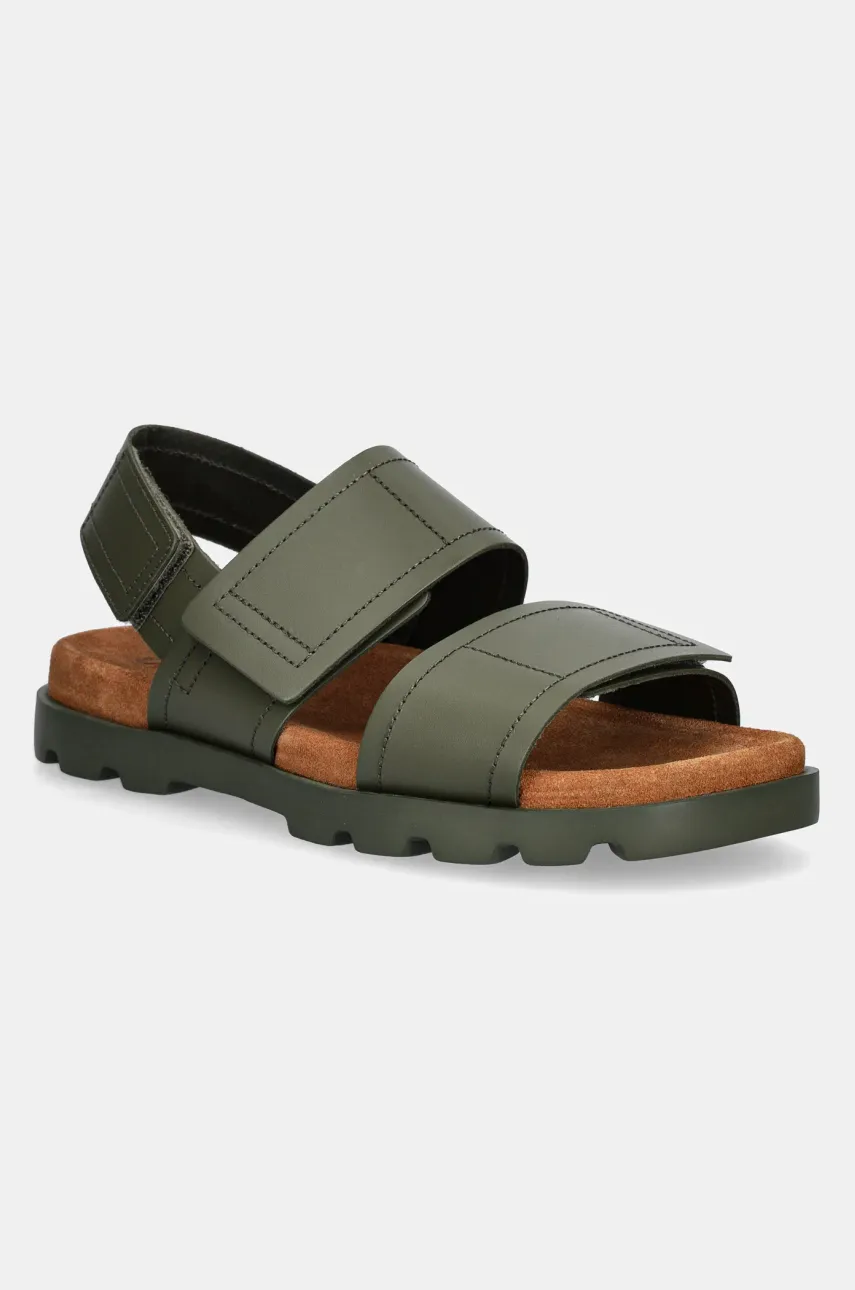 Kožené sandály Camper Brutus Sandal pánské, zelená barva, K100777-012