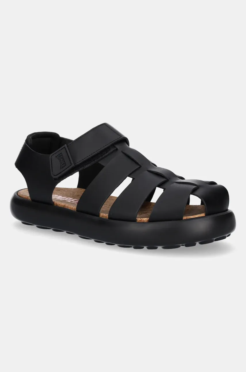 Kožené sandály Camper Pelotas Flota Sandal pánské, černá barva, K100938-003