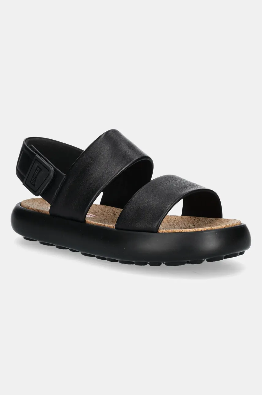 Camper sandale de piele Pelotas Flota Sandal bărbați, culoarea negru, K101030-001