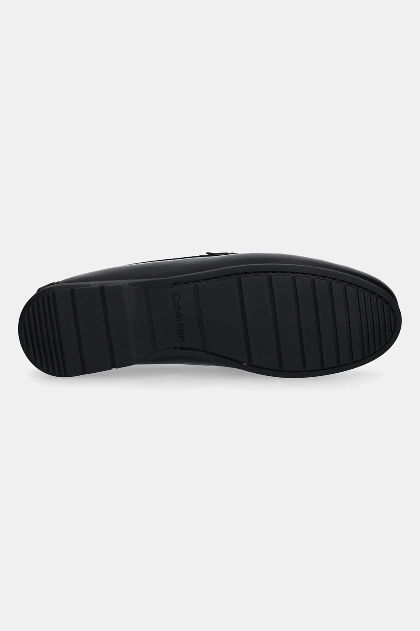 Шкіряні мокасини Calvin Klein DRIVER W/ NY BIT LTH чоловічі колір чорний HM0HM01701 