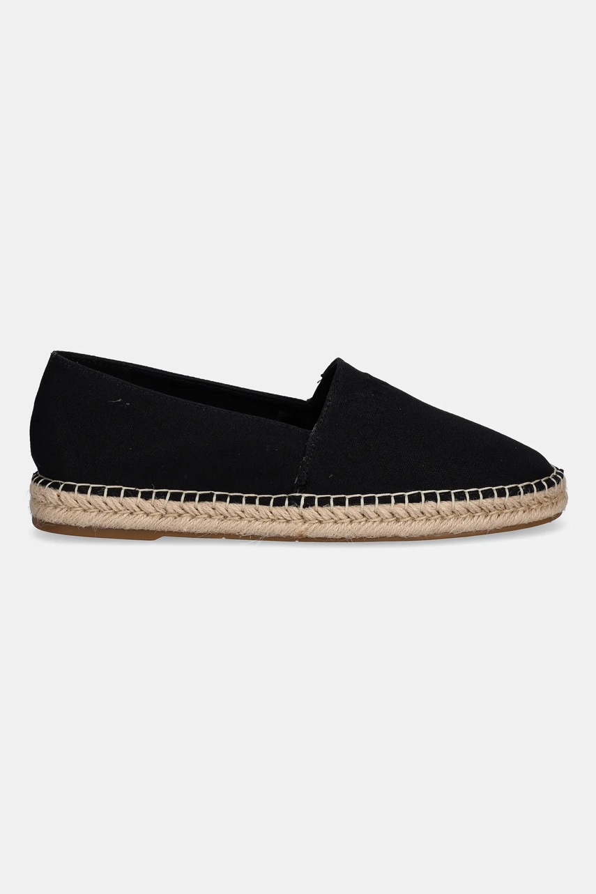 Εσπαντρίγιες Calvin Klein ESPADRILLE CV LOGO χρώμα: μαύρο, HM0HM01808 φωτογραφία