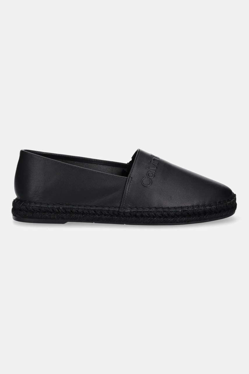 Кожаные эспадрильи Calvin Klein ESPADRILLE LTH цвет чёрный HM0HM01882 Кожаные эспадрильи Calvin Klein ESPADRILLE LTH цвет чёрный HM0HM01882