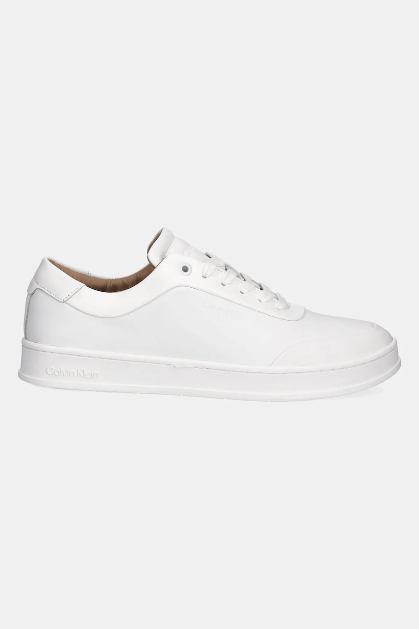 Кожаные кроссовки Calvin Klein LOW TOP LACE UP OXFORD RUBB LTH цвет белый HM0HM01708 Кожаные кроссовки Calvin Klein LOW TOP LACE UP OXFORD RUBB LTH цвет белый HM0HM01708
