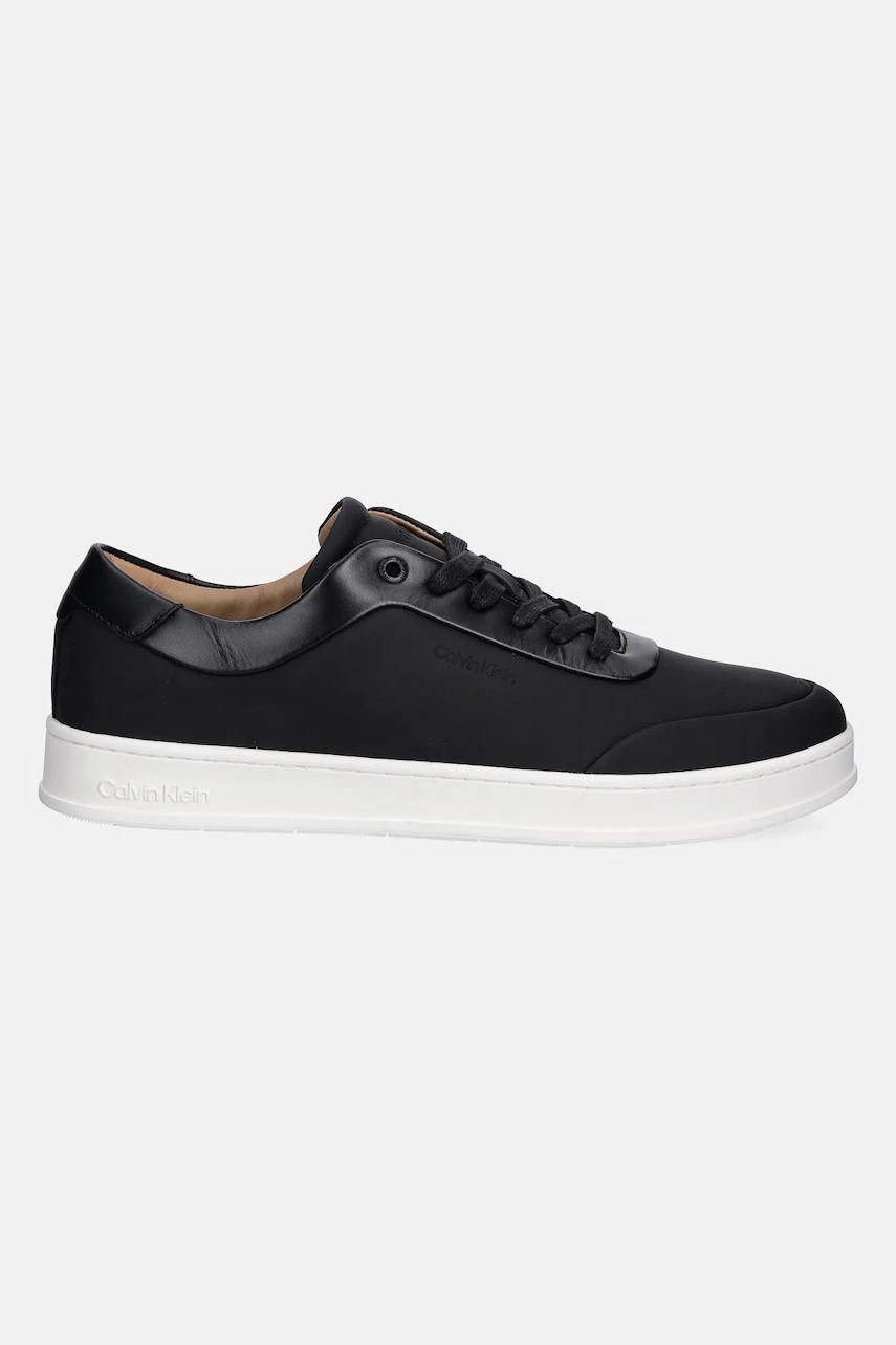 Кожаные кроссовки Calvin Klein LOW TOP LACE UP OXFORD RUBB LTH цвет чёрный HM0HM01708 Кожаные кроссовки Calvin Klein LOW TOP LACE UP OXFORD RUBB LTH цвет чёрный HM0HM01708