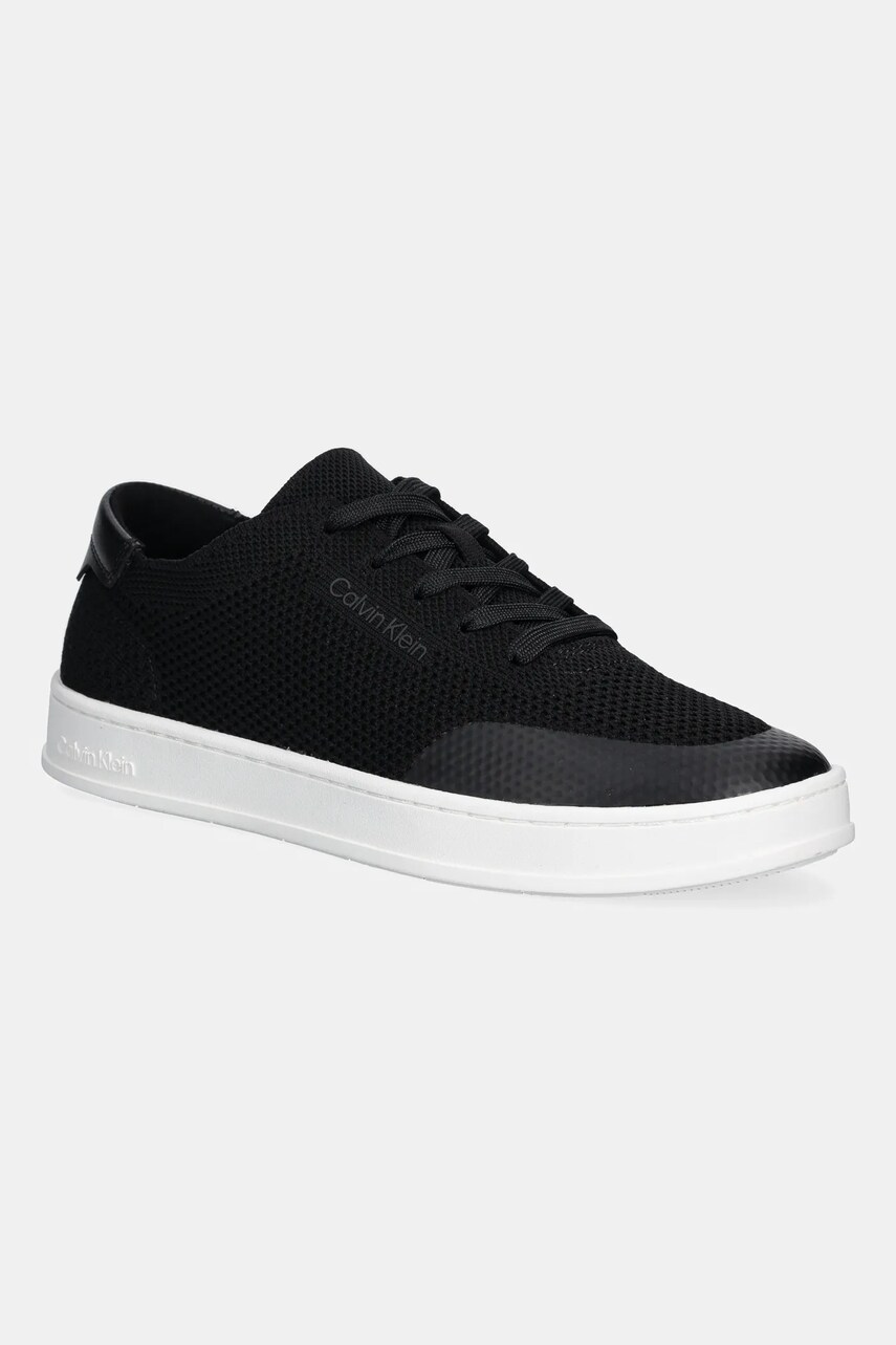 Levně Sneakers boty Calvin Klein LOW TOP LACE UP KNIT černá barva, HM0HM01726