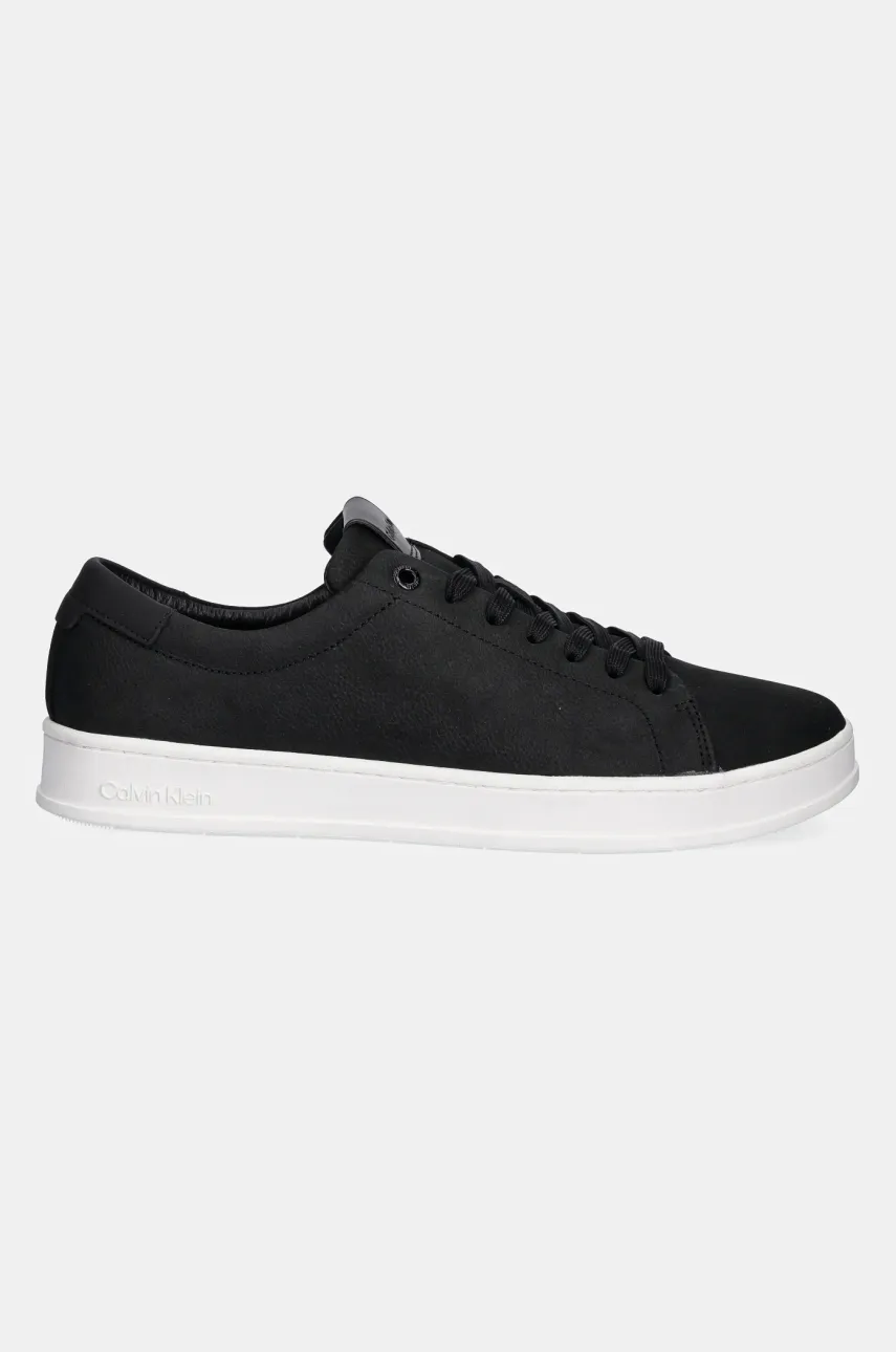 Кожаные кроссовки Calvin Klein LOW TOP LACE UP NU цвет чёрный HM0HM01758 Кожаные кроссовки Calvin Klein LOW TOP LACE UP NU цвет чёрный HM0HM01758