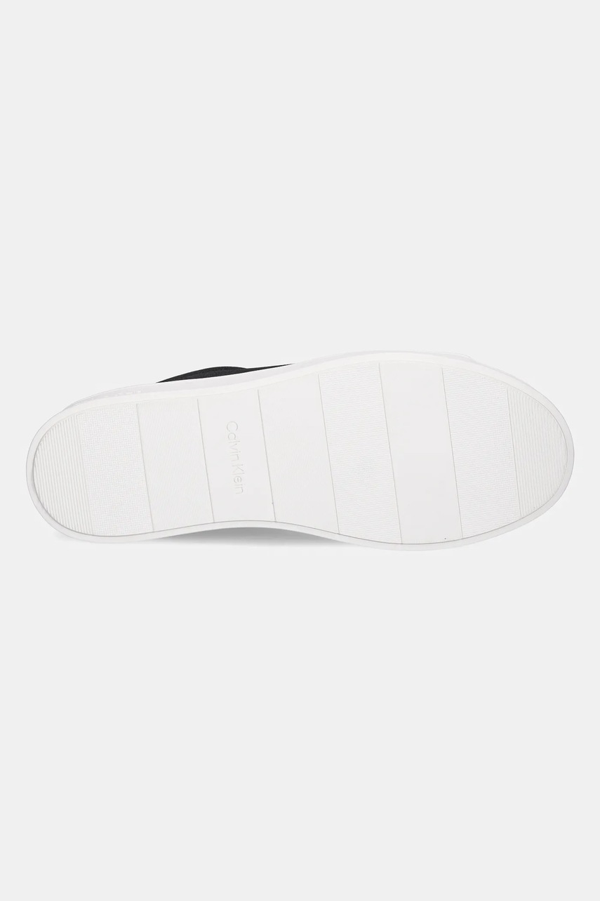 Δερμάτινα αθλητικά παπούτσια Calvin Klein LOW TOP LACE UP NU χρώμα: μαύρο, HM0HM01758 φωτογραφία