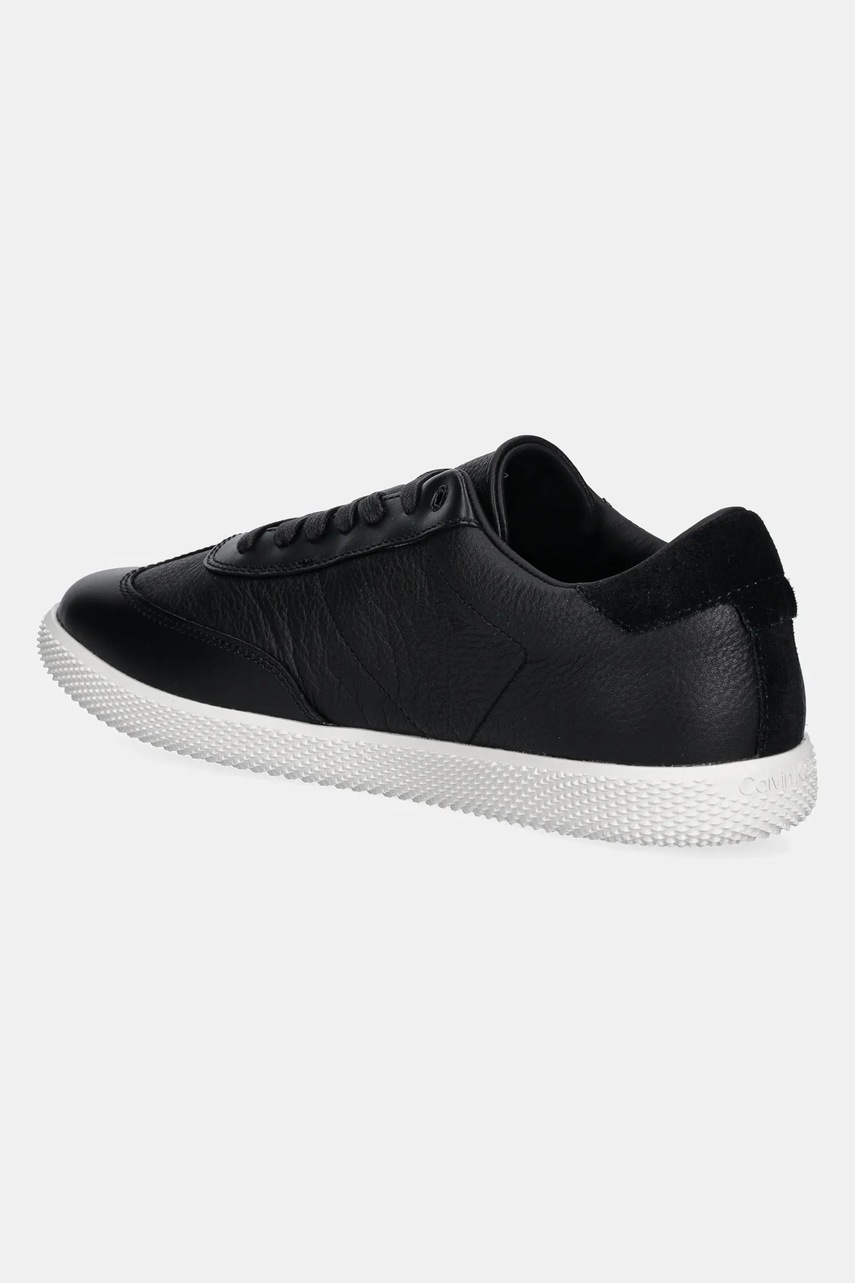 Δερμάτινα αθλητικά παπούτσια Calvin Klein LOW TOP LACE UP TMBL LTH χρώμα: μαύρο, HM0HM01803 φωτογραφία
