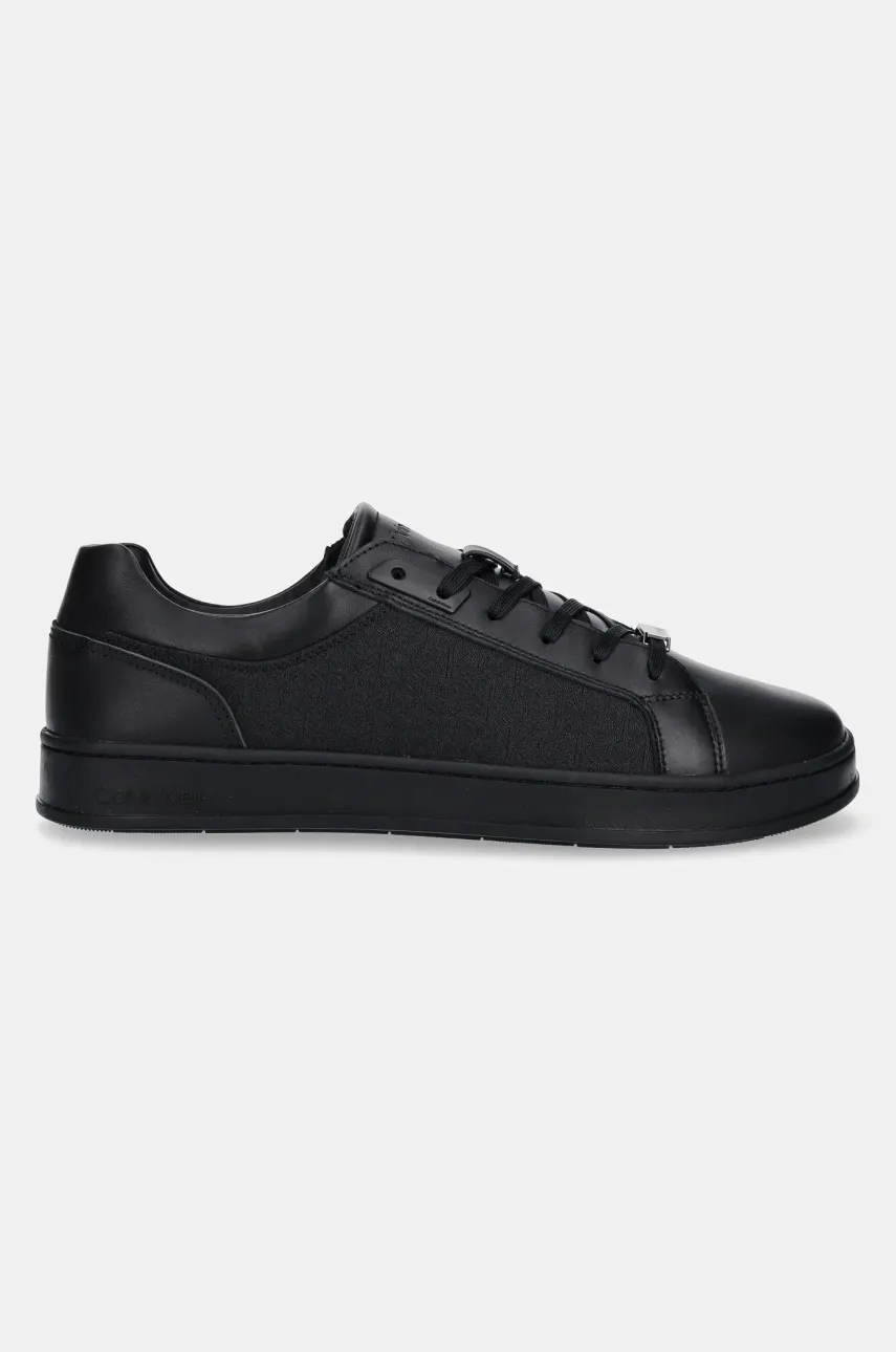 Кроссовки Calvin Klein LOW TOP LACE UP EYELET JAQ MONO мужские цвет чёрный HM0HM01815 Кроссовки Calvin Klein LOW TOP LACE UP EYELET JAQ MONO мужские цвет чёрный HM0HM01815