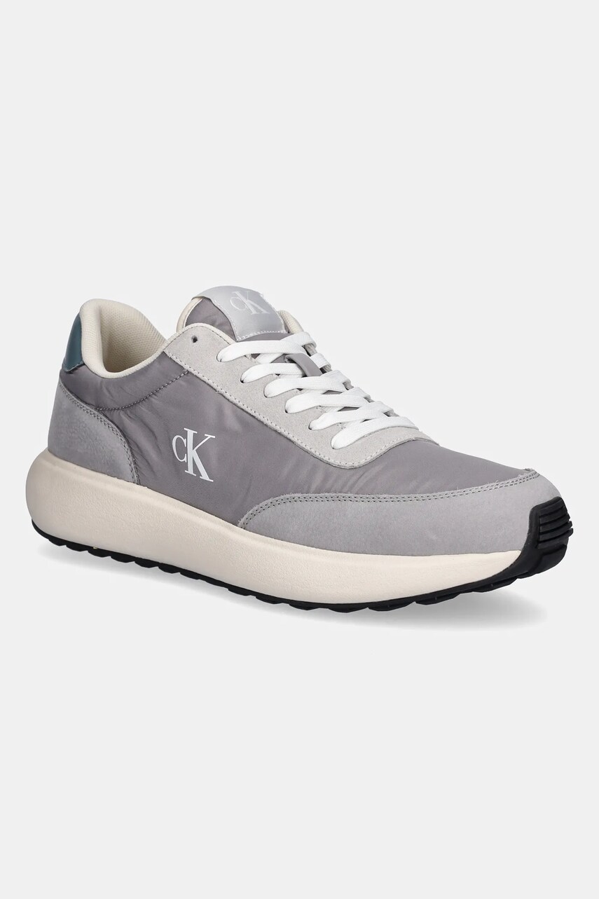 Levně Sneakers boty Calvin Klein Jeans ATHLEISURE RUNNER LACEUP MIX šedá barva, YM0YM01195