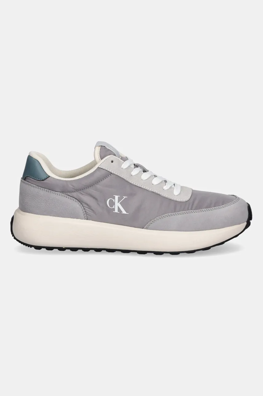 Кроссовки Calvin Klein Jeans ATHLEISURE RUNNER LACEUP MIX мужские цвет серый YM0YM01195 Кроссовки Calvin Klein Jeans ATHLEISURE RUNNER LACEUP MIX мужские цвет серый YM0YM01195