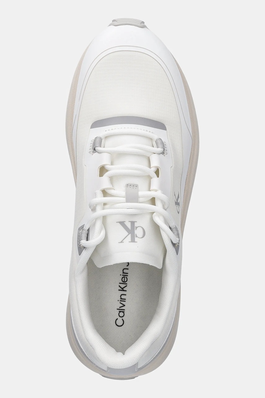 Αθλητικά Calvin Klein Jeans ATHLEISURE RUNNER TECH RIPSTOP χρώμα: άσπρο, YM0YM01205 φωτογραφία