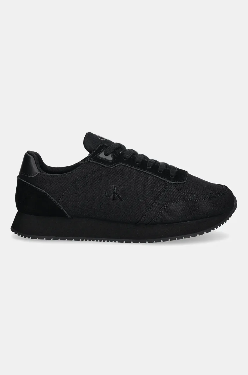 Кроссовки Calvin Klein Jeans RUNNER SOCK LACEUP MG CANVAS мужской цвет чёрный YM0YM01217 Кроссовки Calvin Klein Jeans RUNNER SOCK LACEUP MG CANVAS мужской цвет чёрный YM0YM01217