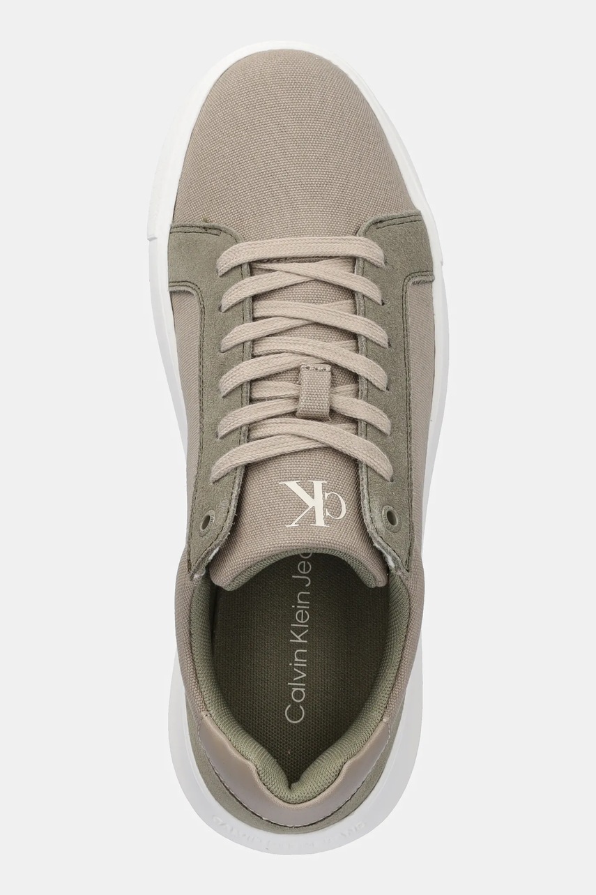 Αθλητικά Calvin Klein Jeans CHUNKY CUPSOLE MG CANVAS χρώμα: πράσινο, YM0YM01219 φωτογραφία