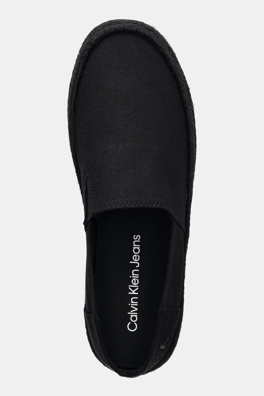 Εσπαντρίγιες Calvin Klein Jeans INJ ESPADRILLE CV SU χρώμα: μαύρο, YM0YM01250 φωτογραφία