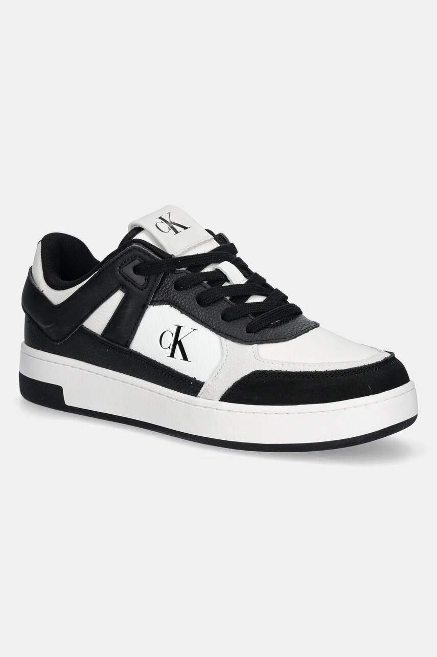 Levně Boty Calvin Klein Jeans BASKET CUP LOW LACEUP LTH MIX pánské, černá barva, YM0YM01308