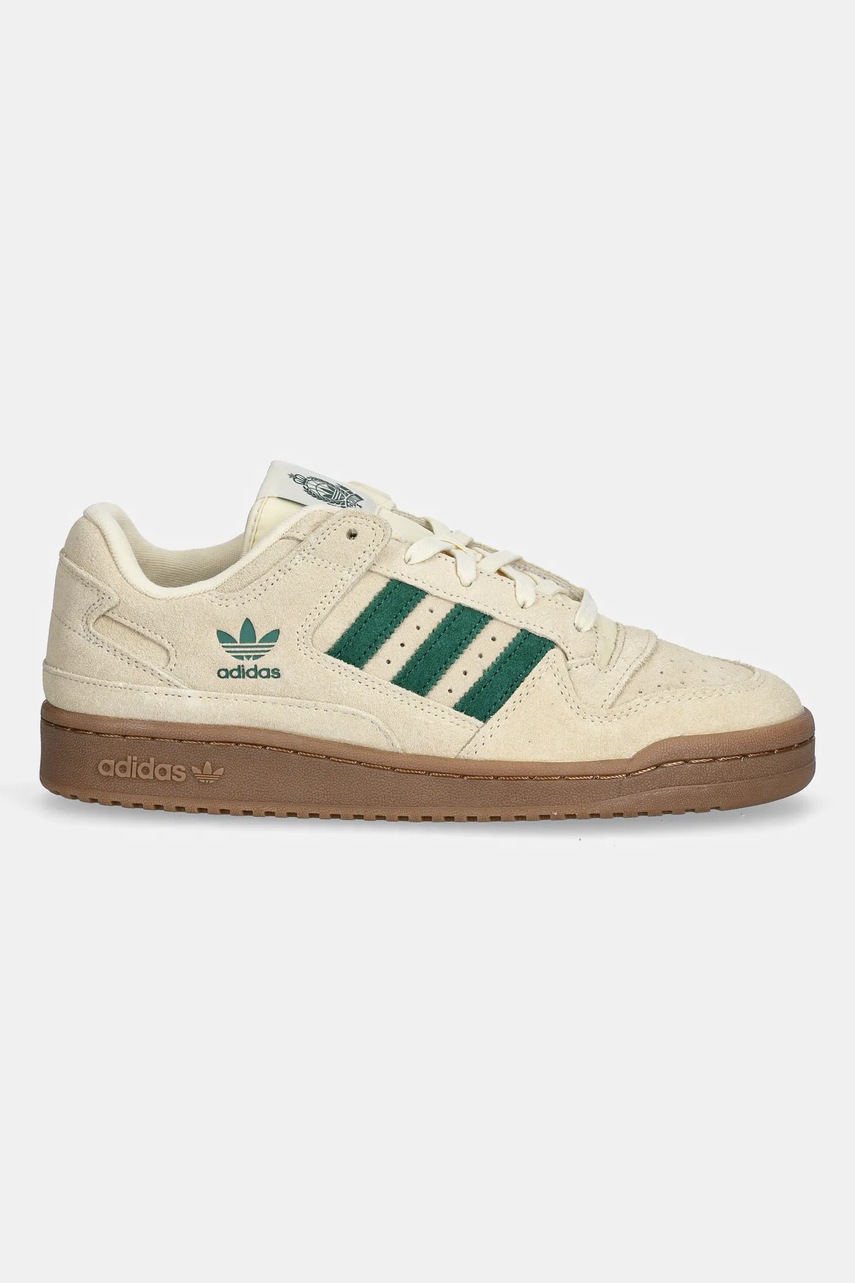 Σουέτ αθλητικά παπούτσια adidas Originals Forum Low CL χρώμα: μπεζ, JR3173 φωτογραφία