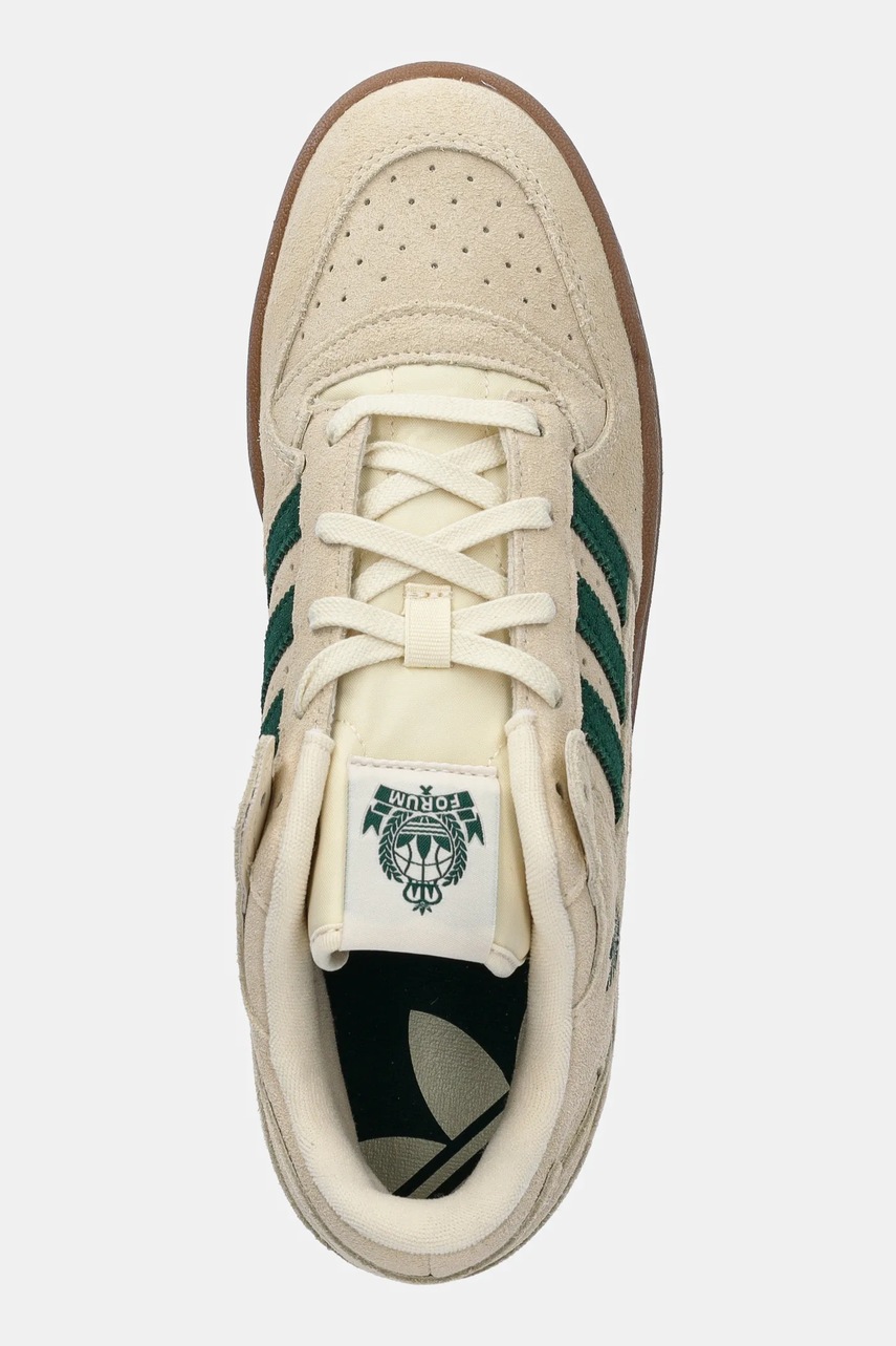 Σουέτ αθλητικά παπούτσια adidas Originals Forum Low CL χρώμα: μπεζ, JR3173 φωτογραφία