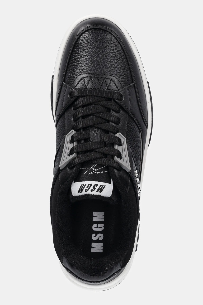 Δερμάτινα αθλητικά παπούτσια MSGM χρώμα: μαύρο, 3840MS604 φωτογραφία