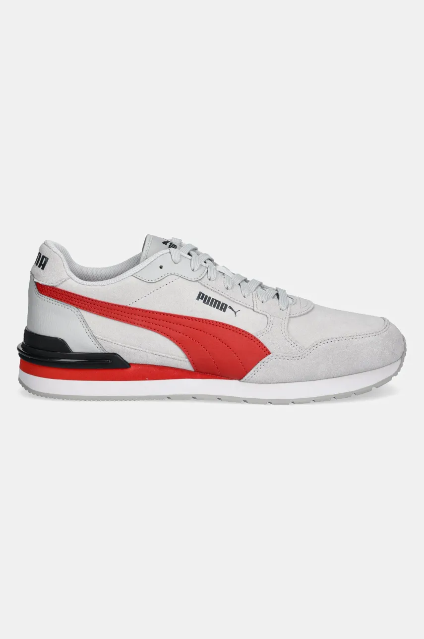 Кожаные кроссовки Puma ST Runner v4 SD мужские цвет серый 399665 Кожаные кроссовки Puma ST Runner v4 SD мужские цвет серый 399665