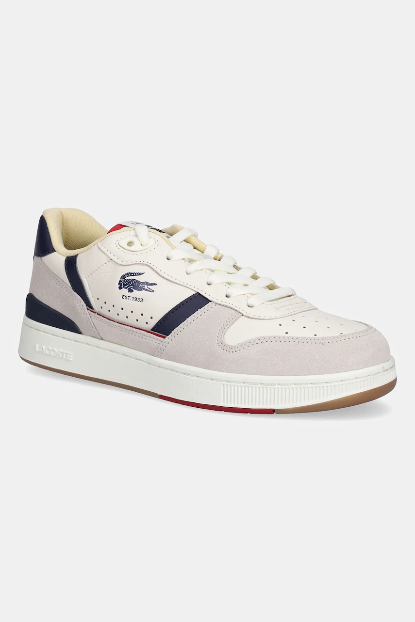 Lacoste sneakers din piele T-CLIP culoarea gri, 48SMA0103
