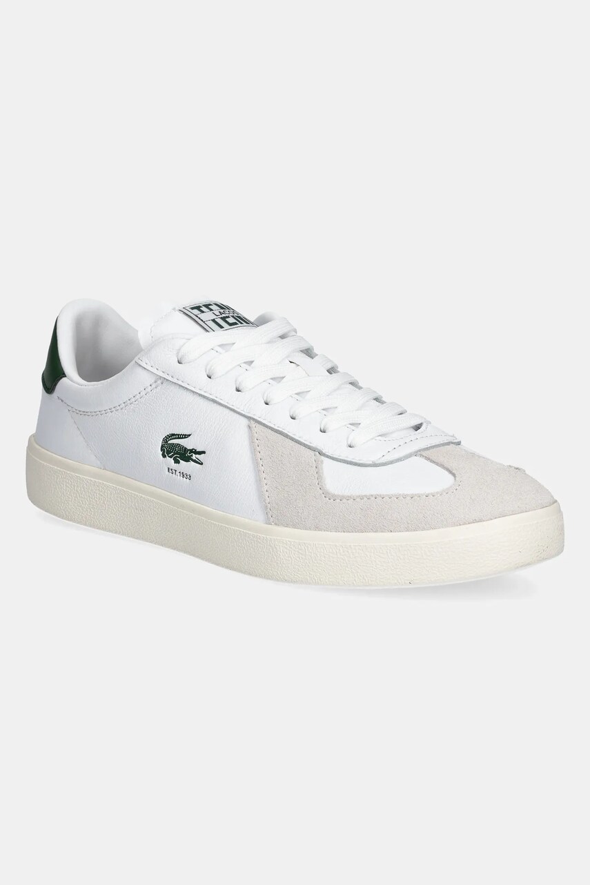 Lacoste sneakers din piele BASESHOT PRO bărbați, culoarea alb, 49SMA0063