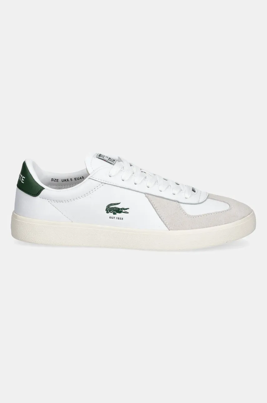 Кожаные кроссовки Lacoste BASESHOT PRO мужские цвет белый 49SMA0063 Кожаные кроссовки Lacoste BASESHOT PRO мужские цвет белый 49SMA0063
