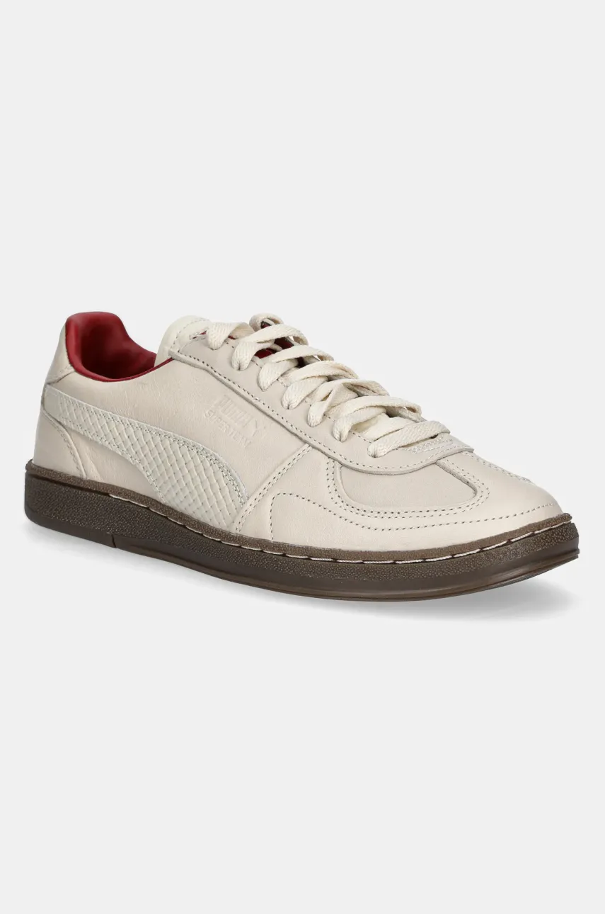 Puma sneakers din piele Super Team Palais Artisan barbati, culoarea bej, 400374