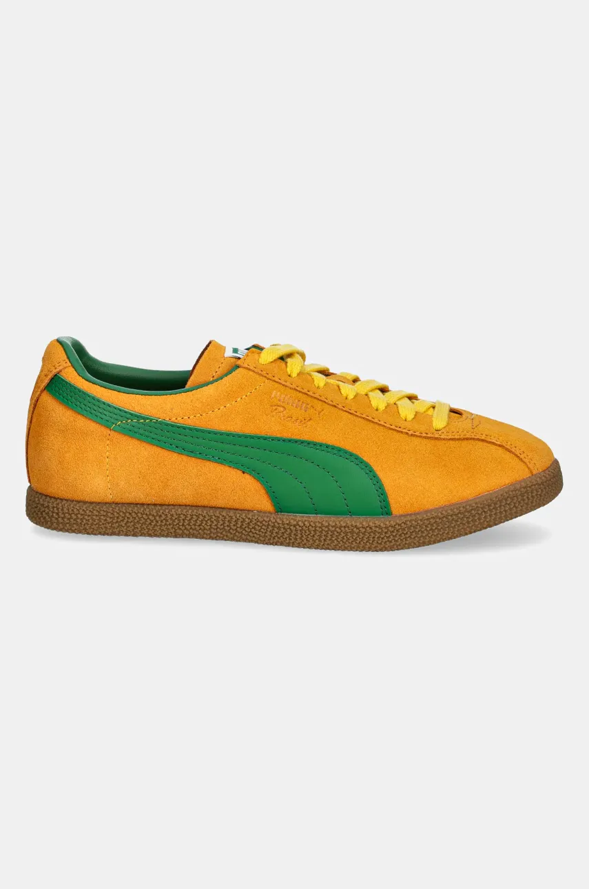 Замшевые кроссовки Puma Brasil мужской цвет оранжевый 401048 Замшевые кроссовки Puma Brasil мужской цвет оранжевый 401048