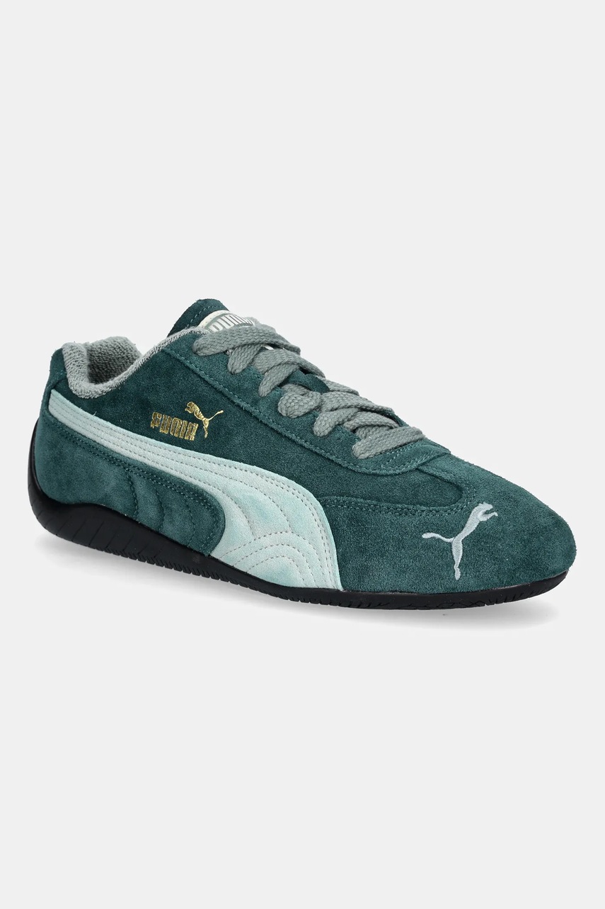 Puma sneakers din piele intoarsă Speedcat The NeverWorn V culoarea verde, 401532