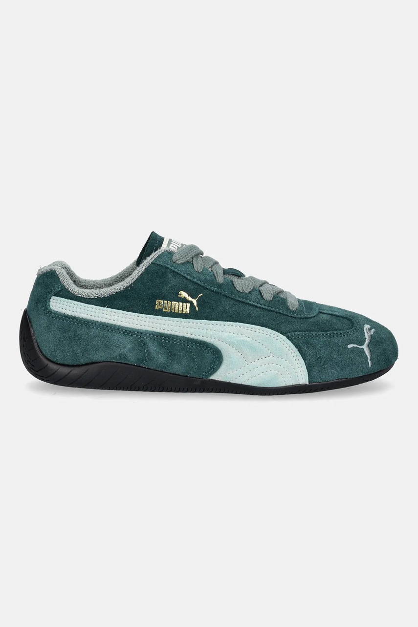 Замшевые кроссовки Puma Speedcat The NeverWorn V цвет зелёный 401532