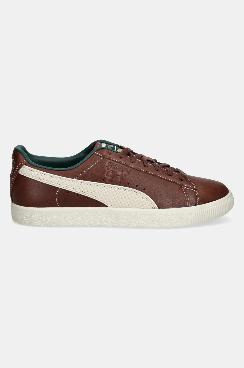 Кожаные кроссовки Puma Clyde Palais Artisan мужские цвет коричневый 402249 Кожаные кроссовки Puma Clyde Palais Artisan мужские цвет коричневый 402249