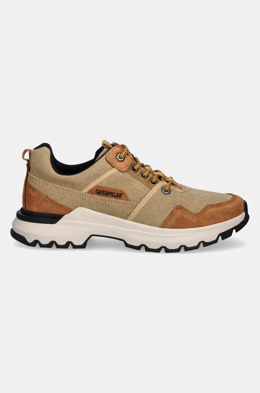 Кроссовки из нубука Caterpillar COLORADO LO CANVAS мужские цвет бежевый P726177 Кроссовки из нубука Caterpillar COLORADO LO CANVAS мужские цвет бежевый P726177