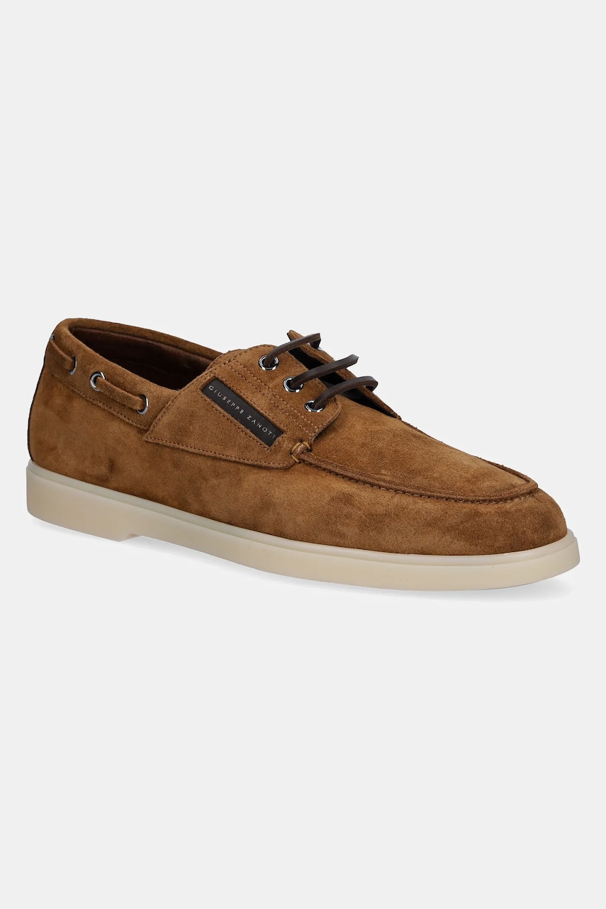 Giuseppe Zanotti pantofi de piele întoarsă Berth culoarea maro, EU50002.009 Giuseppe Zanotti pantofi de piele întoarsă Berth culoarea maro, EU50002.009