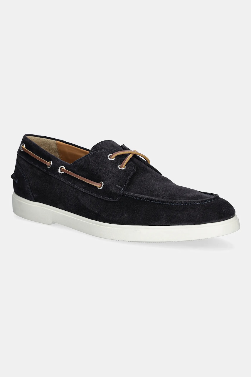 Baldinini mocasini din piele intoarsa barbati, culoarea bleumarin, U5E111P1CROS Baldinini mocasini din piele intoarsa barbati, culoarea bleumarin, U5E111P1CROS