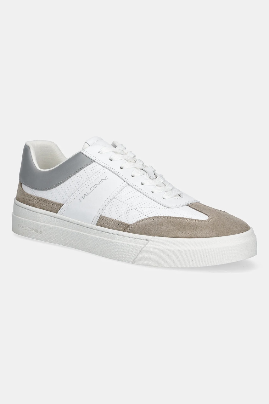 Baldinini sneakers din piele barbati, culoarea alb, U5E806T1CAVF Baldinini sneakers din piele barbati, culoarea alb, U5E806T1CAVF