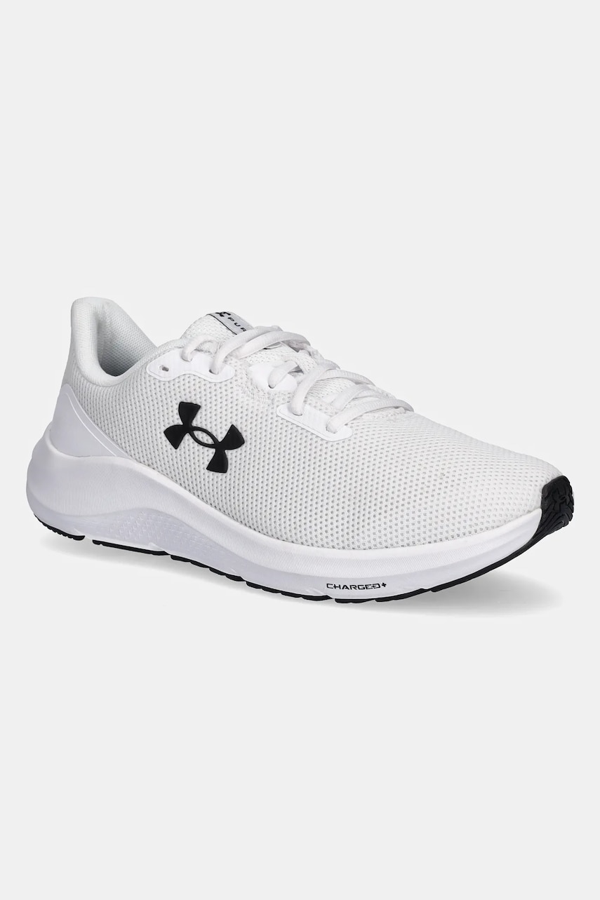 Under Armour sneakers de alergat Charged Pursuit 4 bărbați, culoarea alb, 3028254 Under Armour sneakers de alergat Charged Pursuit 4 bărbați, culoarea alb, 3028254