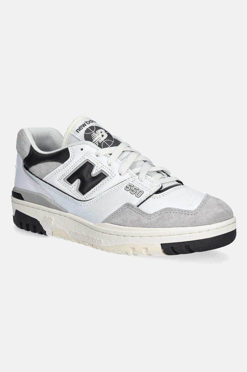 New Balance Adidasi din piele 550 culoarea alb, BB550GWB